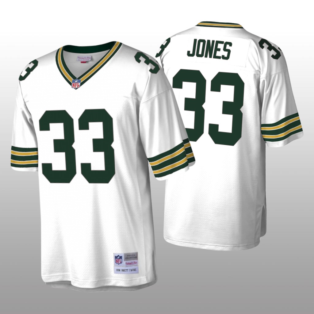 Green Bay Packers Aaron Jones White Throwback 1996 Legacy - Men's