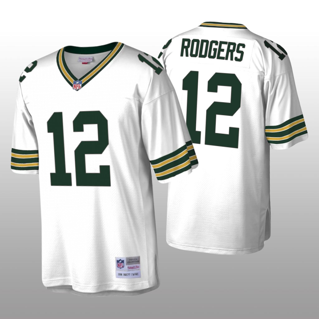 Green Bay Packers Aaron Rodgers White Throwback 1996 Legacy - Men's