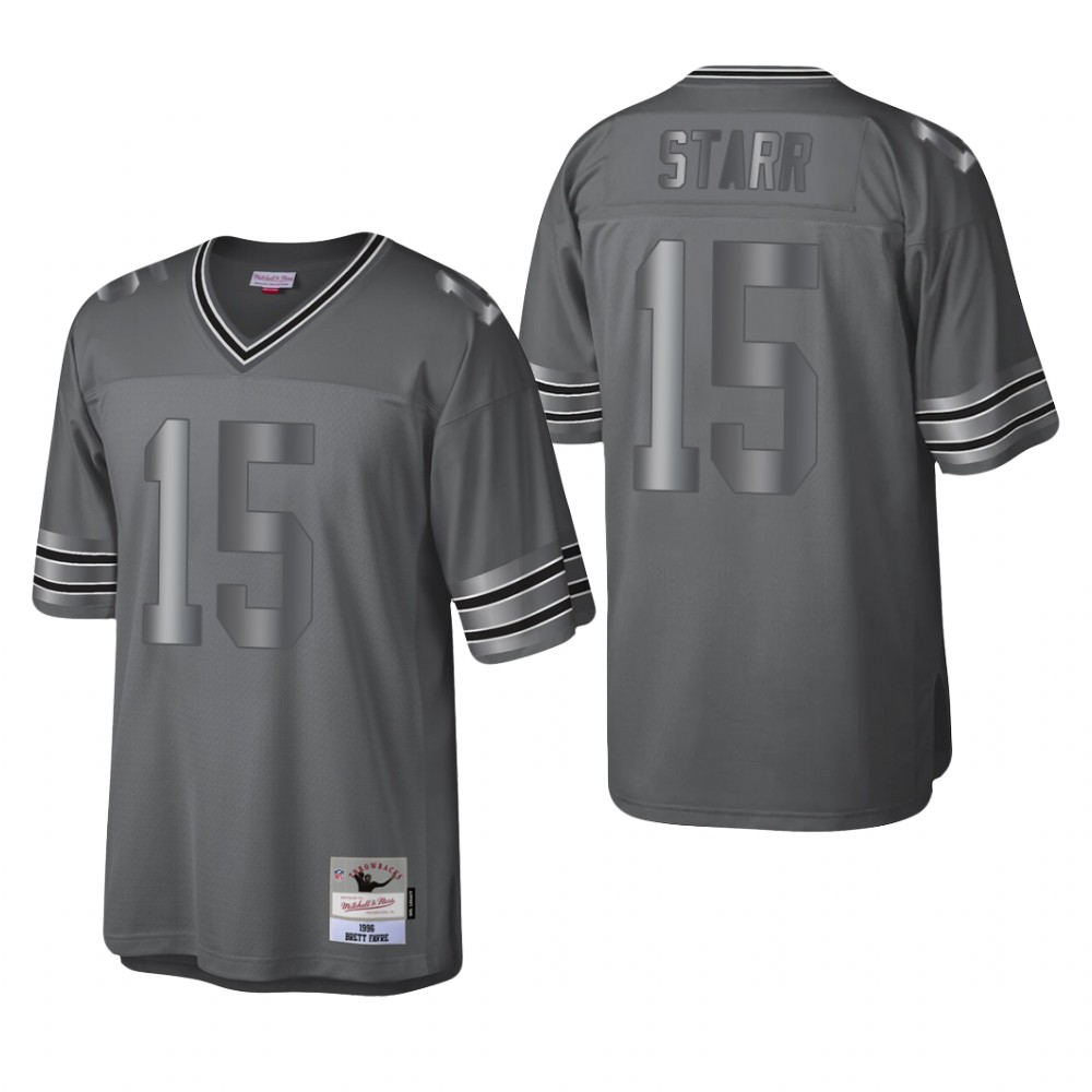 Green Bay Packers Bart Starr Charcoal Metal Legacy 1996 Throwback - Men's