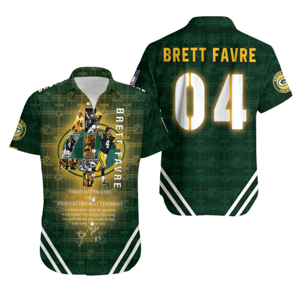 Green Bay Packers Brett Favbre Retirement Ceremony Legendary Captain For Packers Fans Hawaiian Shirt