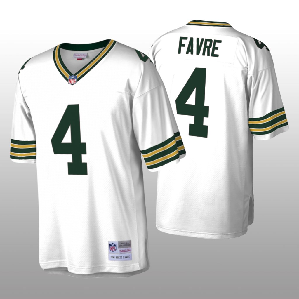 Green Bay Packers Brett Favre White Throwback 1996 Legacy - Men's