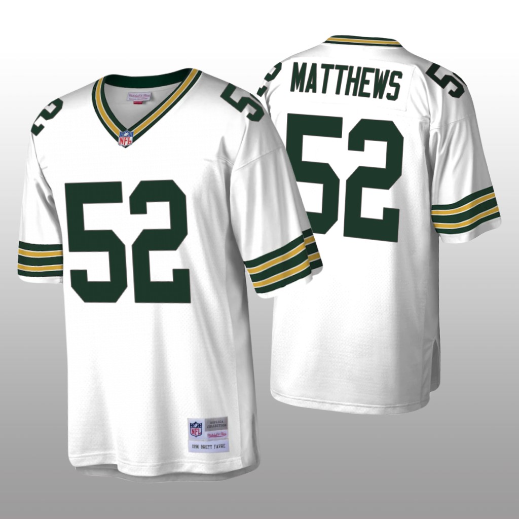 Green Bay Packers Clay Matthews White Throwback 1996 Legacy - Men's