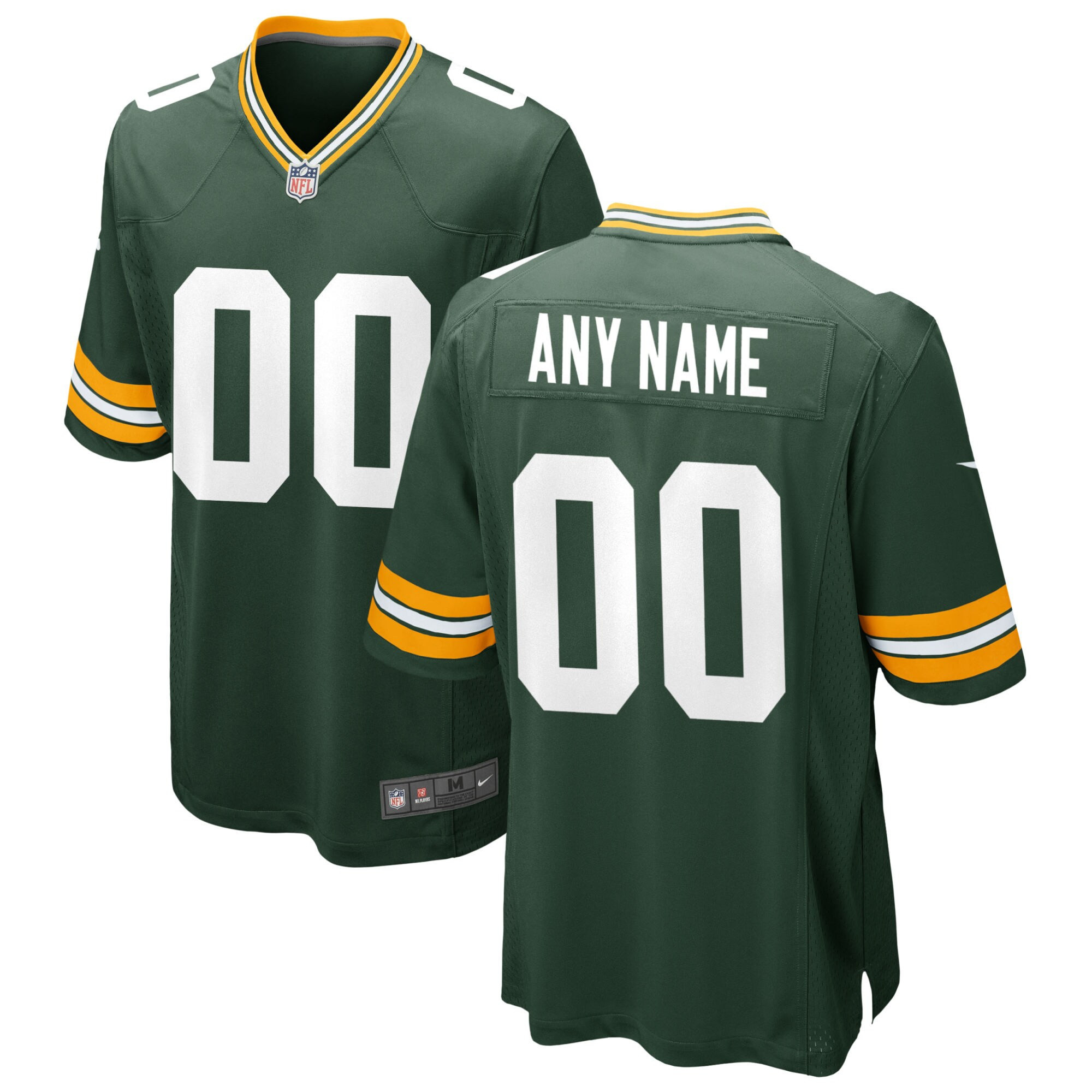 Green Bay Packers Custom Green Home Green Jersey - All Stitched 