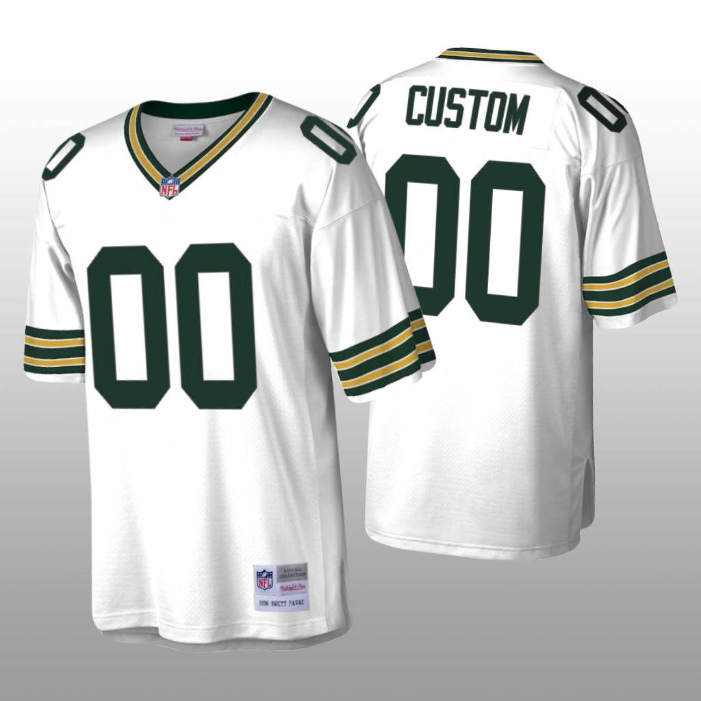 Green Bay Packers Custom White Throwback 1996 Legacy - Men's