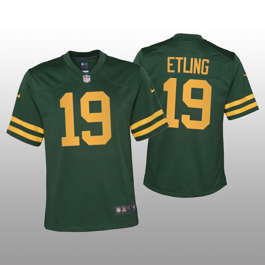 Green Bay Packers Danny Etling Green Jersey Alternate Game - Youth