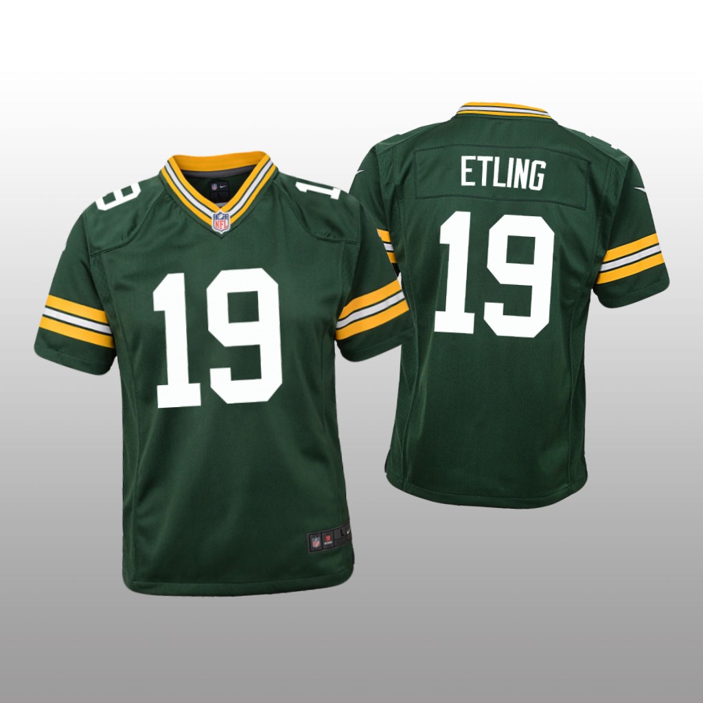 Green Bay Packers Danny Etling Green Jersey Game - Youth