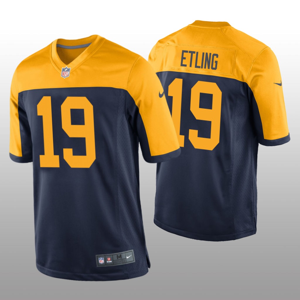 Green Bay Packers Danny Etling Navy Jersey Throwback Game - Men's