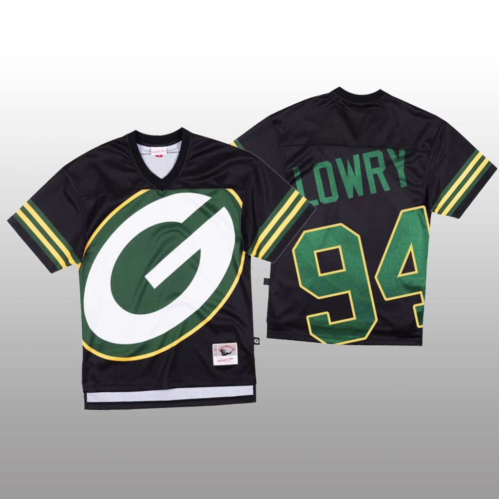Green Bay Packers Dean Lowry Mitchell & Ness Black Jersey Big Face - Men's