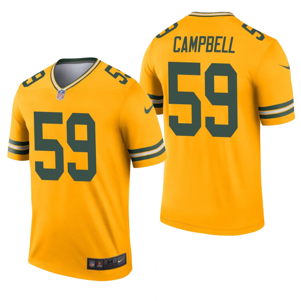 Green Bay Packers De'Vondre Campbell Gold Jersey Inverted Legend - Men's