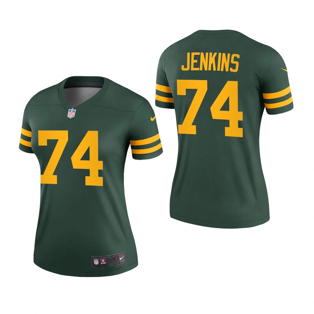 Green Bay Packers Elgton Jenkins Green Jersey Alternate Legend - Women's