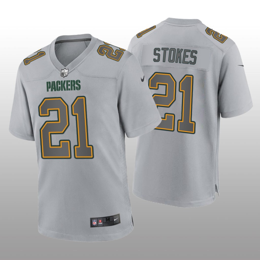Green Bay Packers Eric Stokes Gray Jersey Atmosphere Fashion Game - Men's