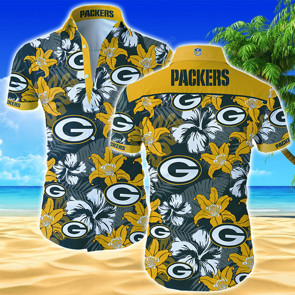 Green Bay Packers Flower Hawaiian Shirt