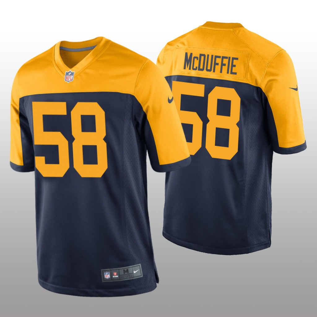 Green Bay Packers Isaiah McDuffie Navy Jersey Throwback Game - Men's