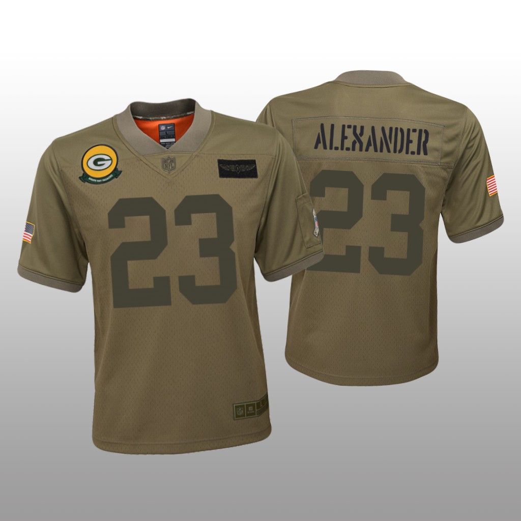 Green Bay Packers Jaire Alexander Camo Game Jersey 2019 Salute to Service - Youth