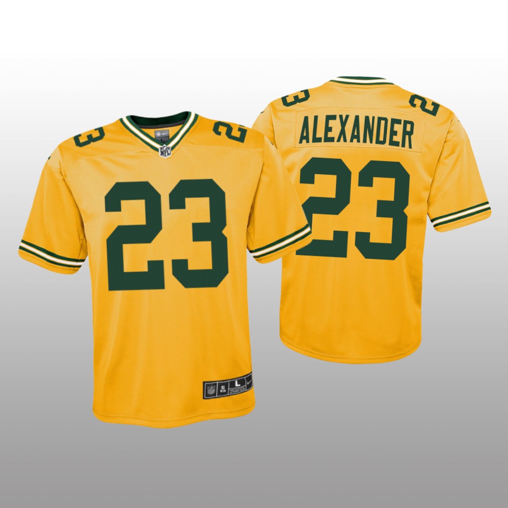 Green Bay Packers Jaire Alexander Gold Jersey Inverted Game - Youth