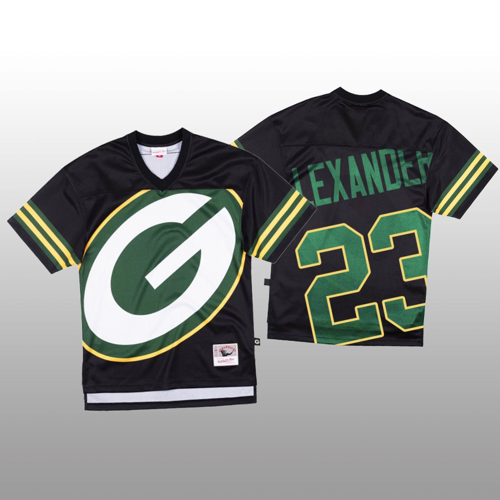Green Bay Packers Jaire Alexander Mitchell & Ness Black Jersey Big Face - Men's