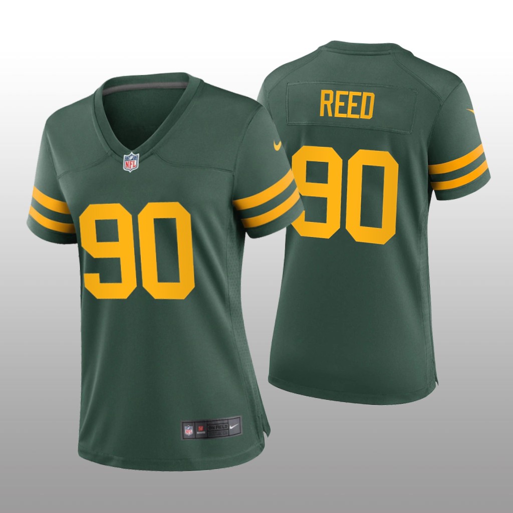 Green Bay Packers Jarran Reed Green Jersey Alternate Game - Women's