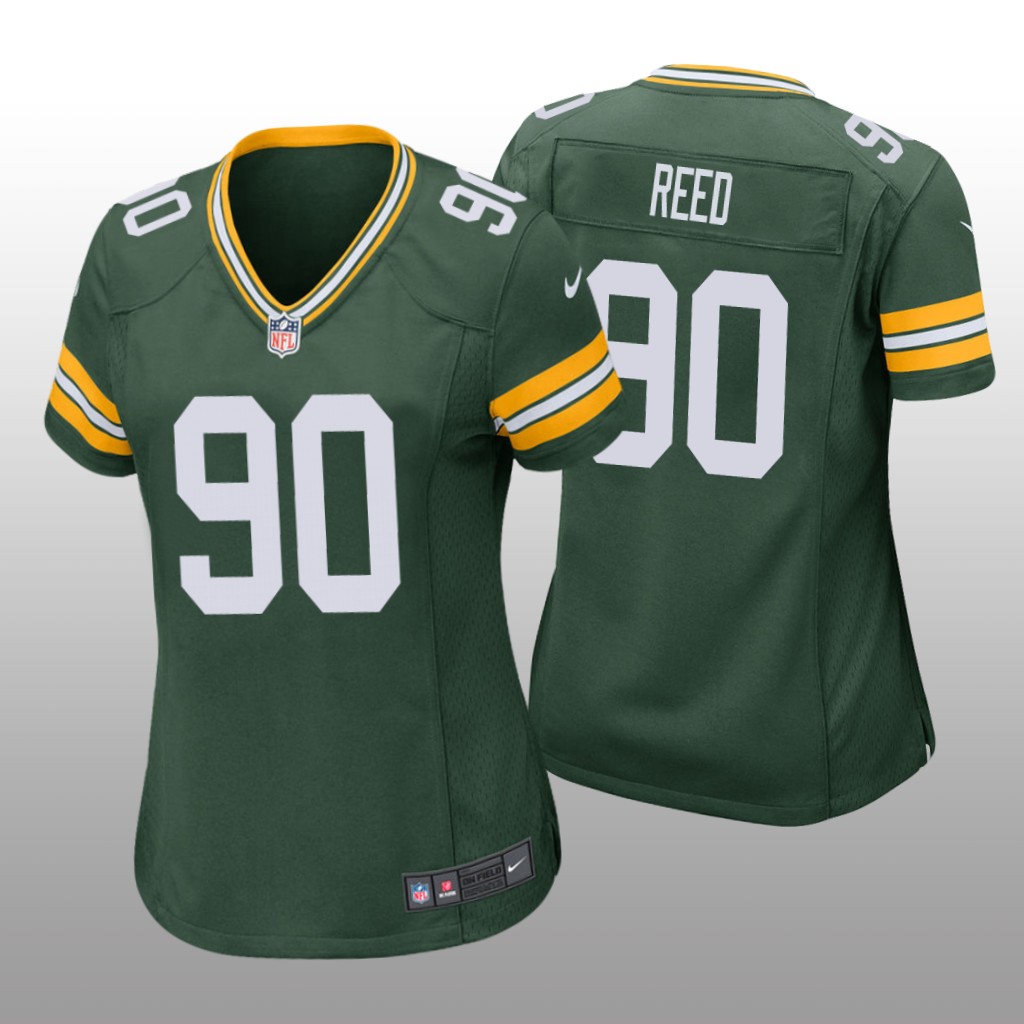 Green Bay Packers Jarran Reed Green Jersey Game - Women's