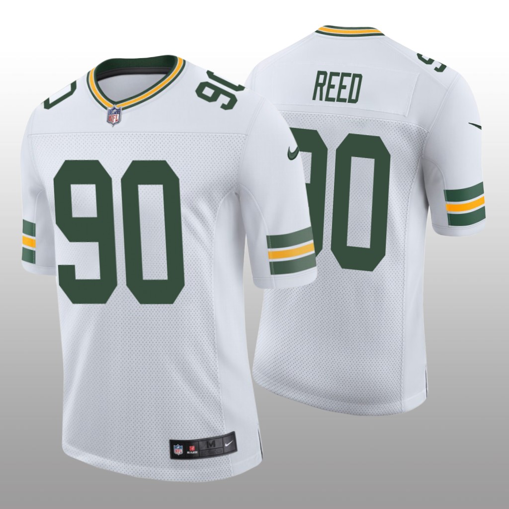 Green Bay Packers Jarran Reed White Jersey Vapor Limited Vapor Limited - Men's