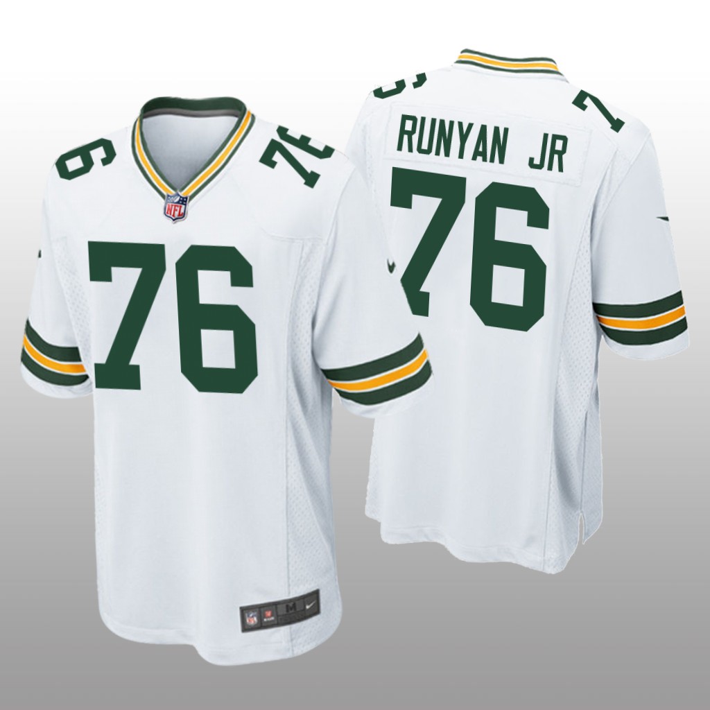 Green Bay Packers Jon Runyan Jr. White Jersey Game - Men's