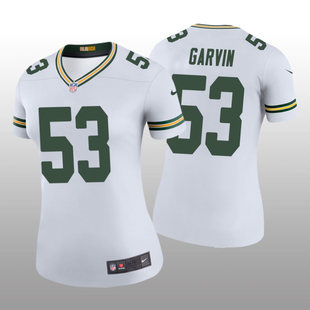 Green Bay Packers Jonathan Garvin White Jersey Color Rush Legend - Women's