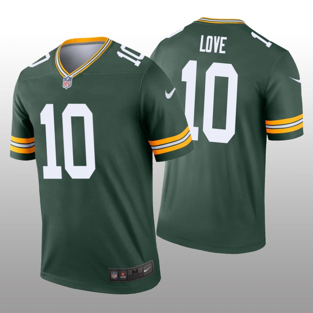 Green Bay Packers Jordan Love Green Jersey Legend - Men's