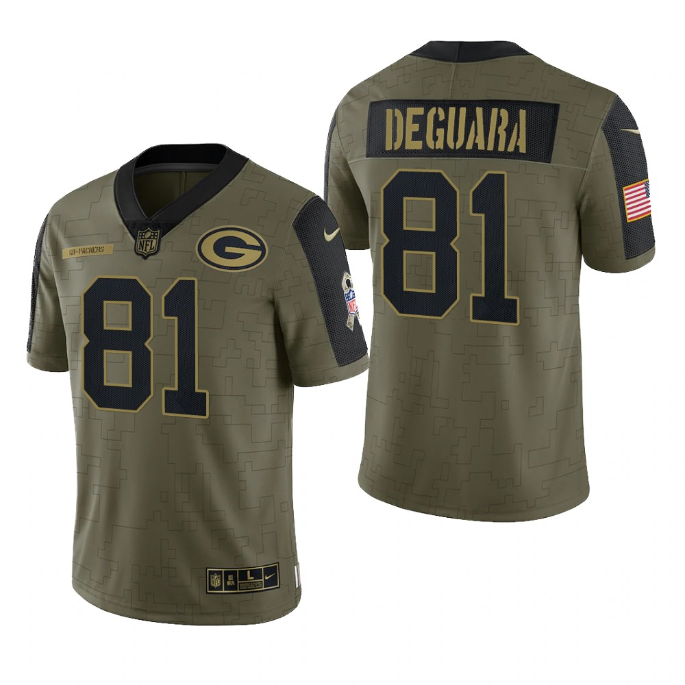 Green Bay Packers Josiah Deguara Olive Limited Jersey 2021 Salute To Service - Men's