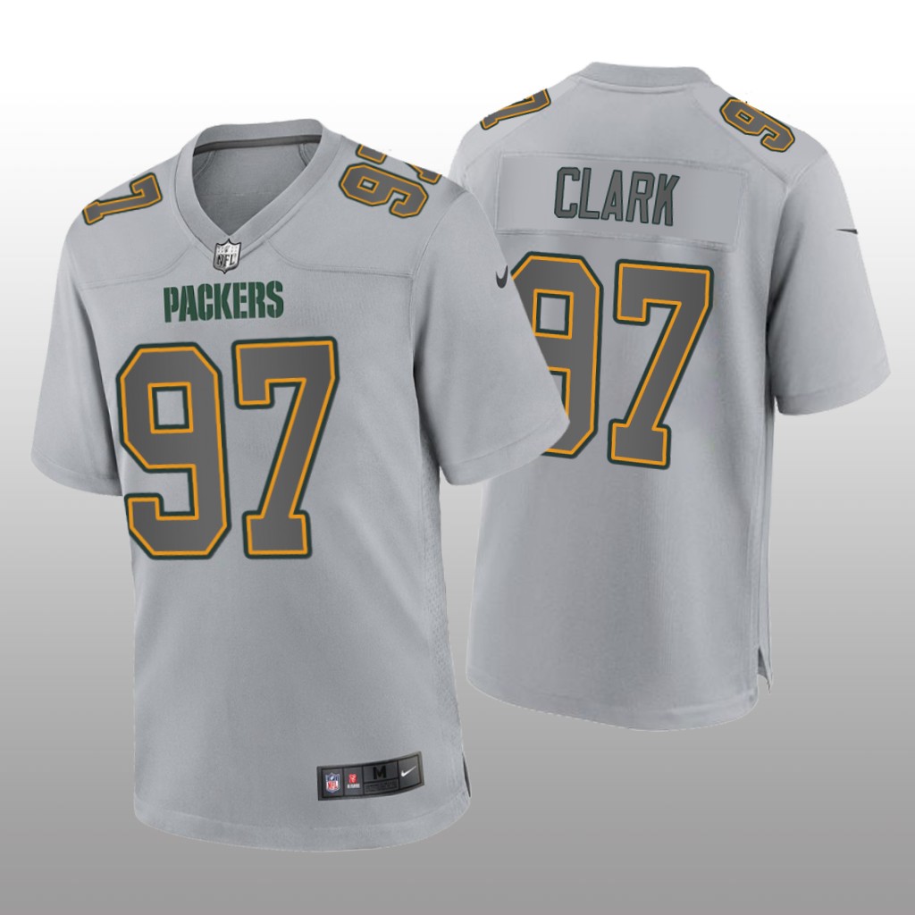 Green Bay Packers Kenny Clark Gray Jersey Atmosphere Fashion Game - Men's