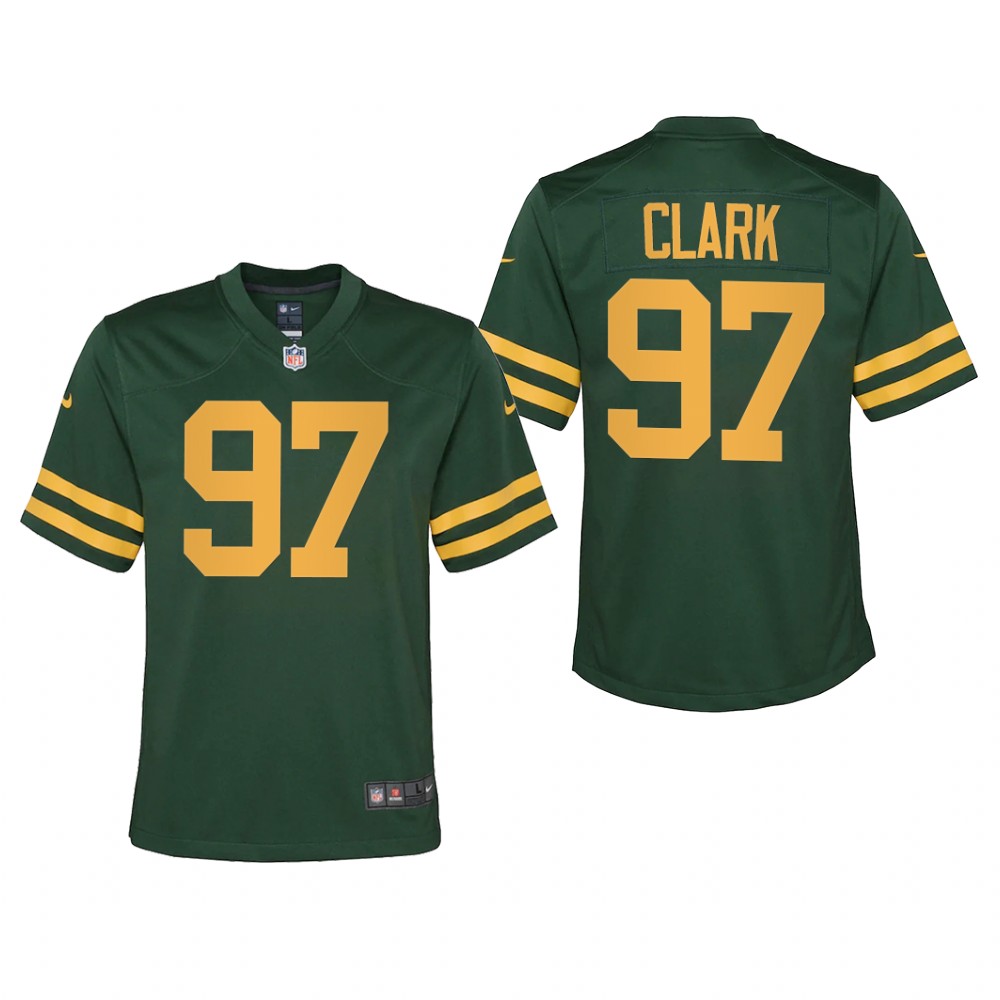 Green Bay Packers Kenny Clark Green Jersey Alternate Game - Youth