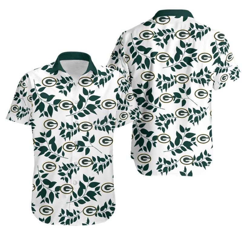 Green Bay Packers Leaf Hawaiian Shirt