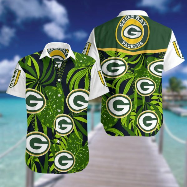 Green Bay Packers Leaves Football Hawaiian Shirt