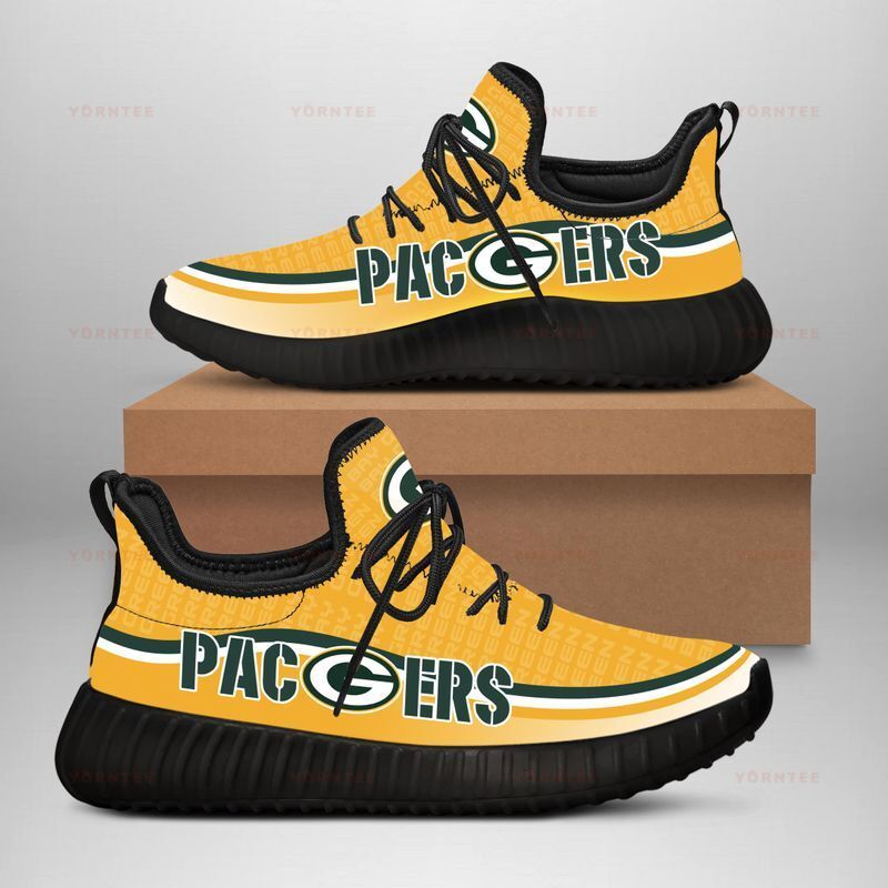 Green Bay Packers Limited Edition Men’S And Women’S Black Sole And Shoelaces Yellow Reze Sneakers