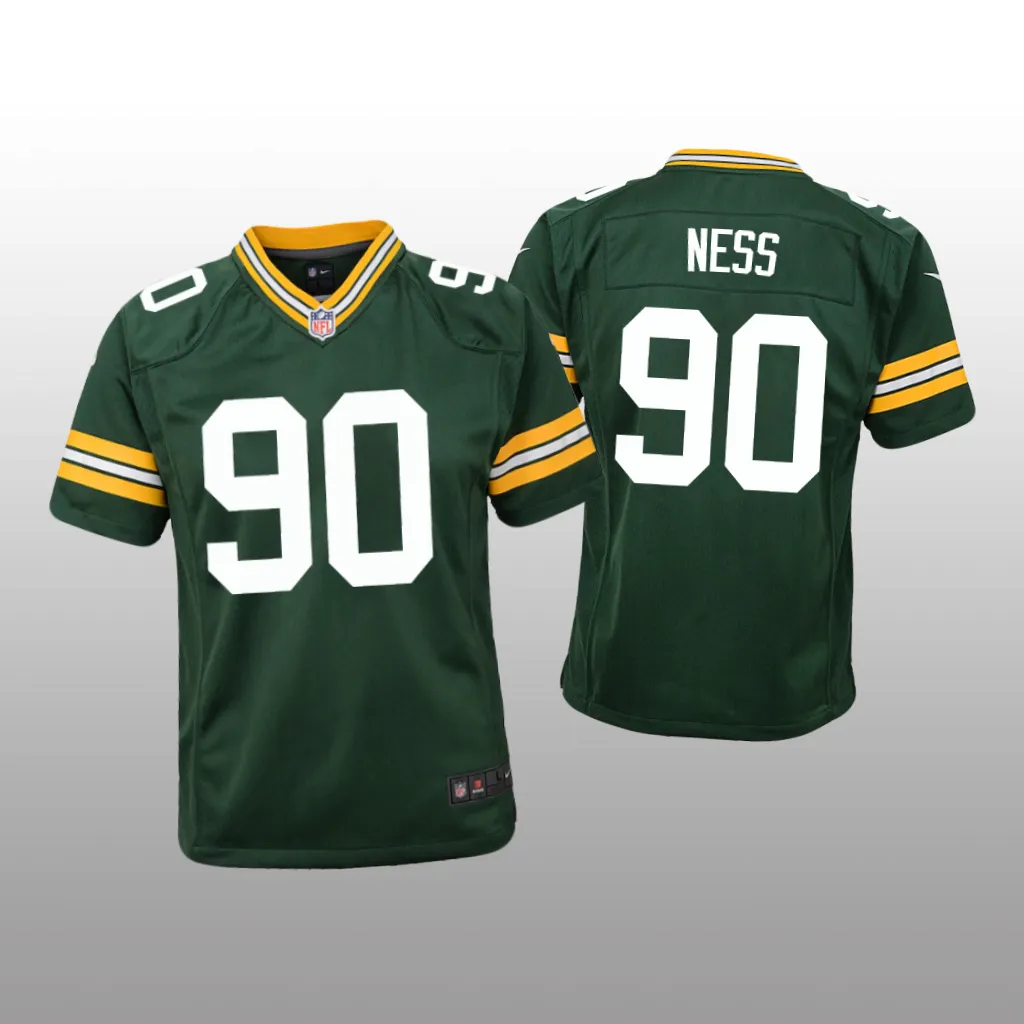 Green Bay Packers Lukas Van Ness Green Jersey Game - Youth