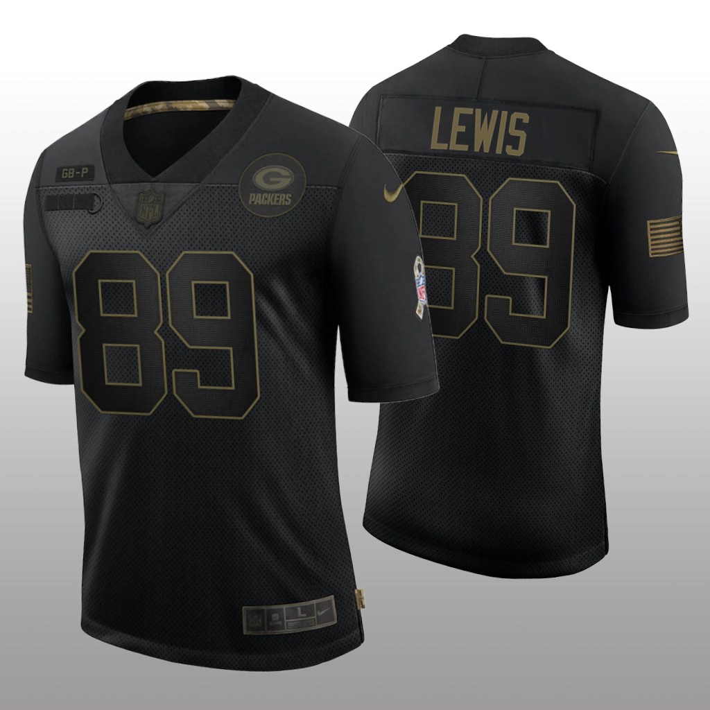 Green Bay Packers Marcedes Lewis Black Limited Jersey 2020 Salute to Service - Men's