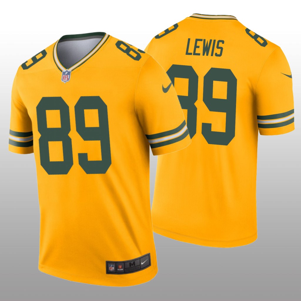 Green Bay Packers Marcedes Lewis Gold Jersey Inverted Legend - Men's
