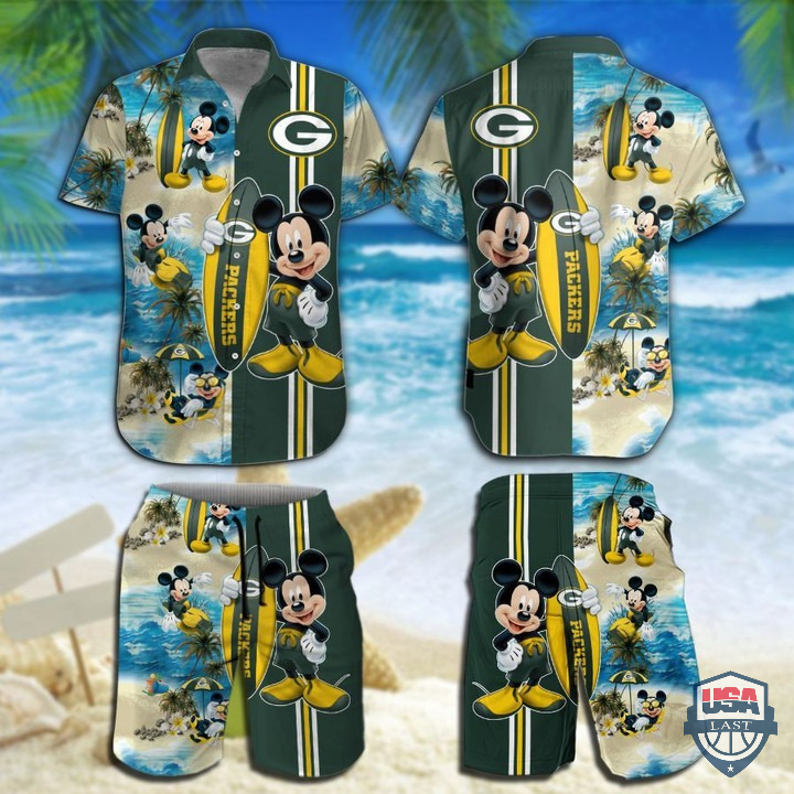 Green Bay Packers Mickey Mouse Hawaiian Shirt