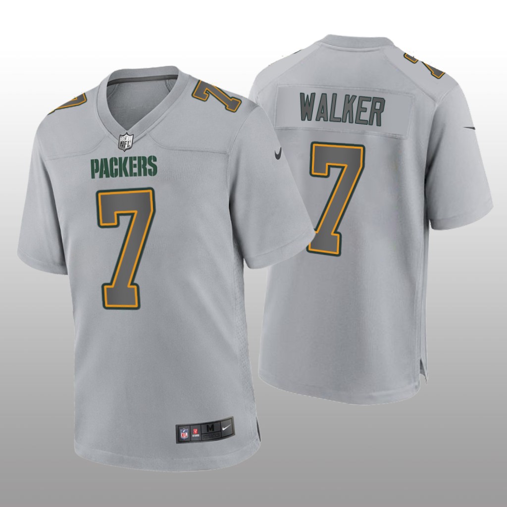 Green Bay Packers Quay Walker Gray Jersey Atmosphere Fashion Game - Men's