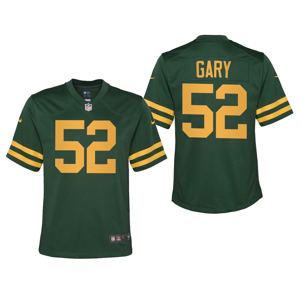 Green Bay Packers Rashan Gary Green Jersey Alternate Game - Youth