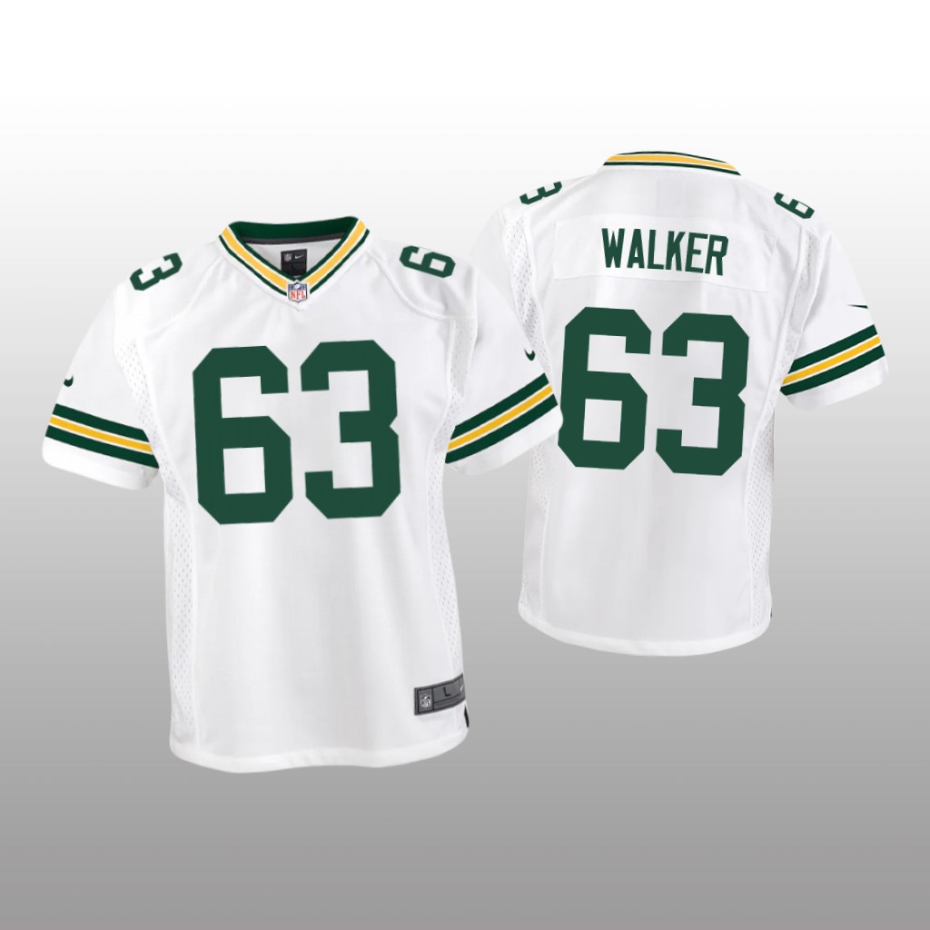 Green Bay Packers Rasheed Walker White Jersey Game - Youth