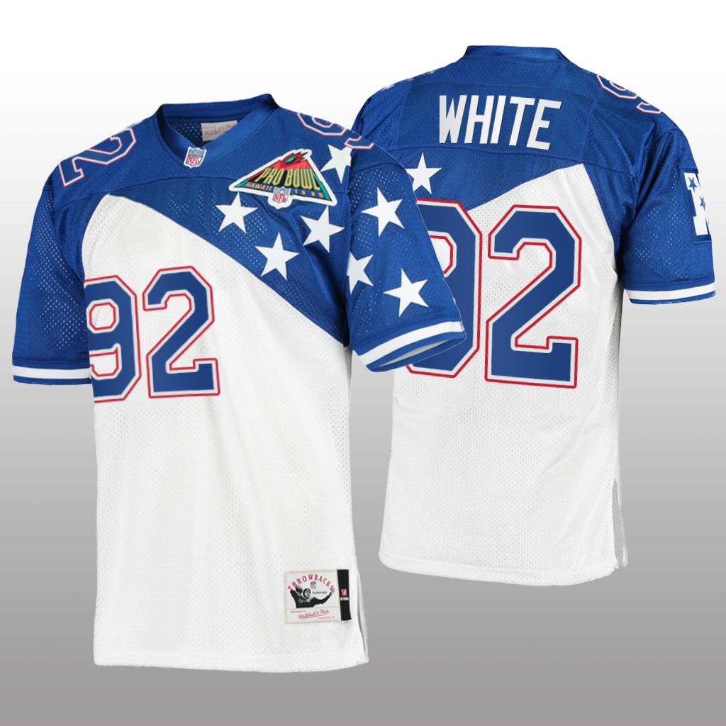 Green Bay Packers Reggie White White Blue NFC Jersey 1994 Pro Bowl - Men's
