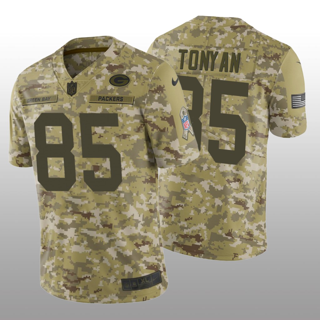 Green Bay Packers Robert Tonyan #85 Salute to Service Jersey - Camo