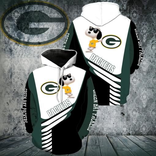 Green bay packers snoopy 3D Hoodie