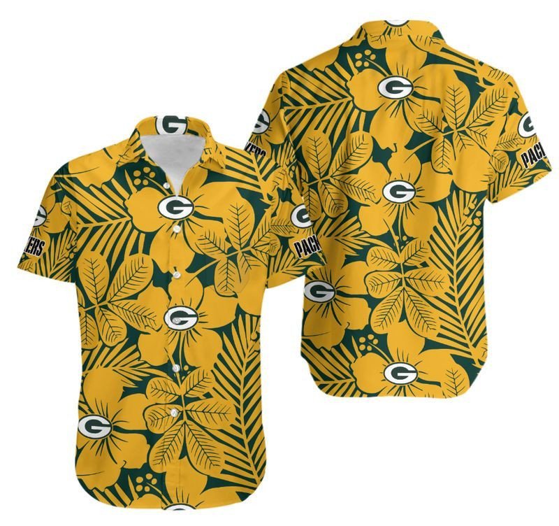 Green Bay Packers Yellow Flower Hawaiian Shirt