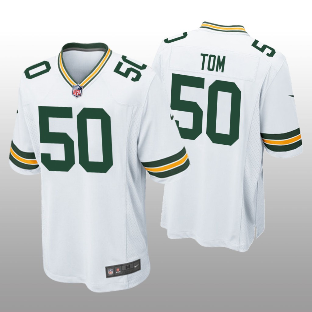 Green Bay Packers Zach Tom White Jersey Game - Men's