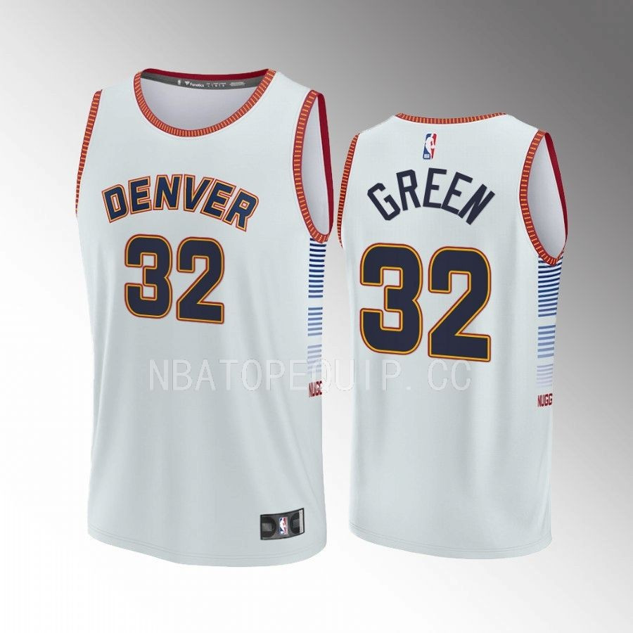 Green Denver Nuggets 32 Gray Jersey Fast Break Fastbreak 2022-23 City Edition