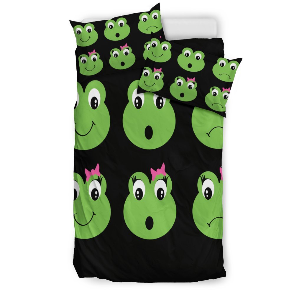 Green Frog 3D Customized Duvet Cover Bedding Set