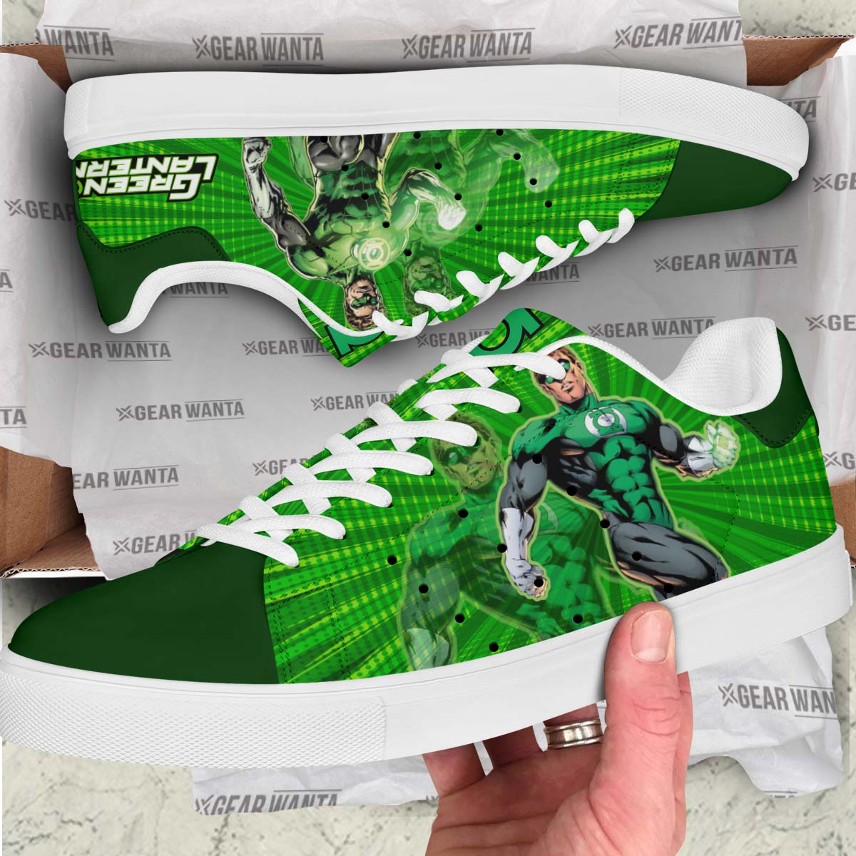 Green Lantern Skate Shoes Custom Superheroes Sneakers