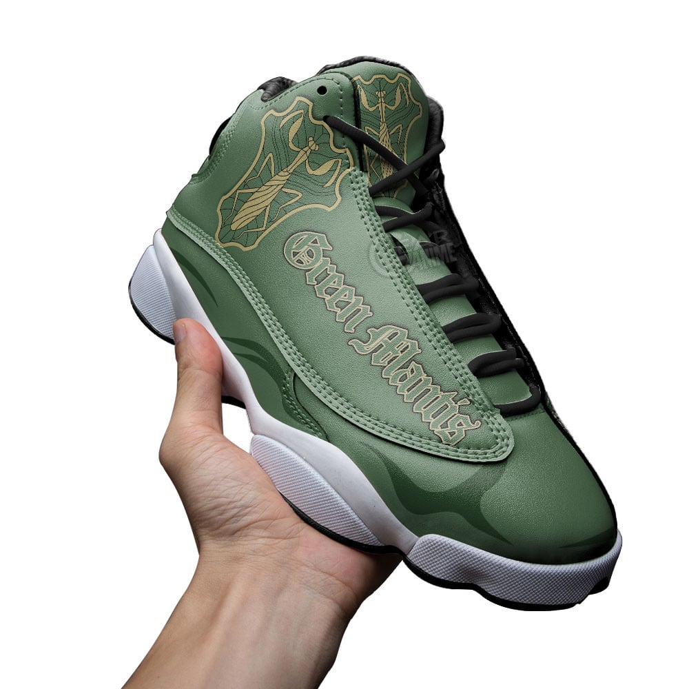 Green Mantis JD13 Sneakers Black Clover Custom Anime Shoes