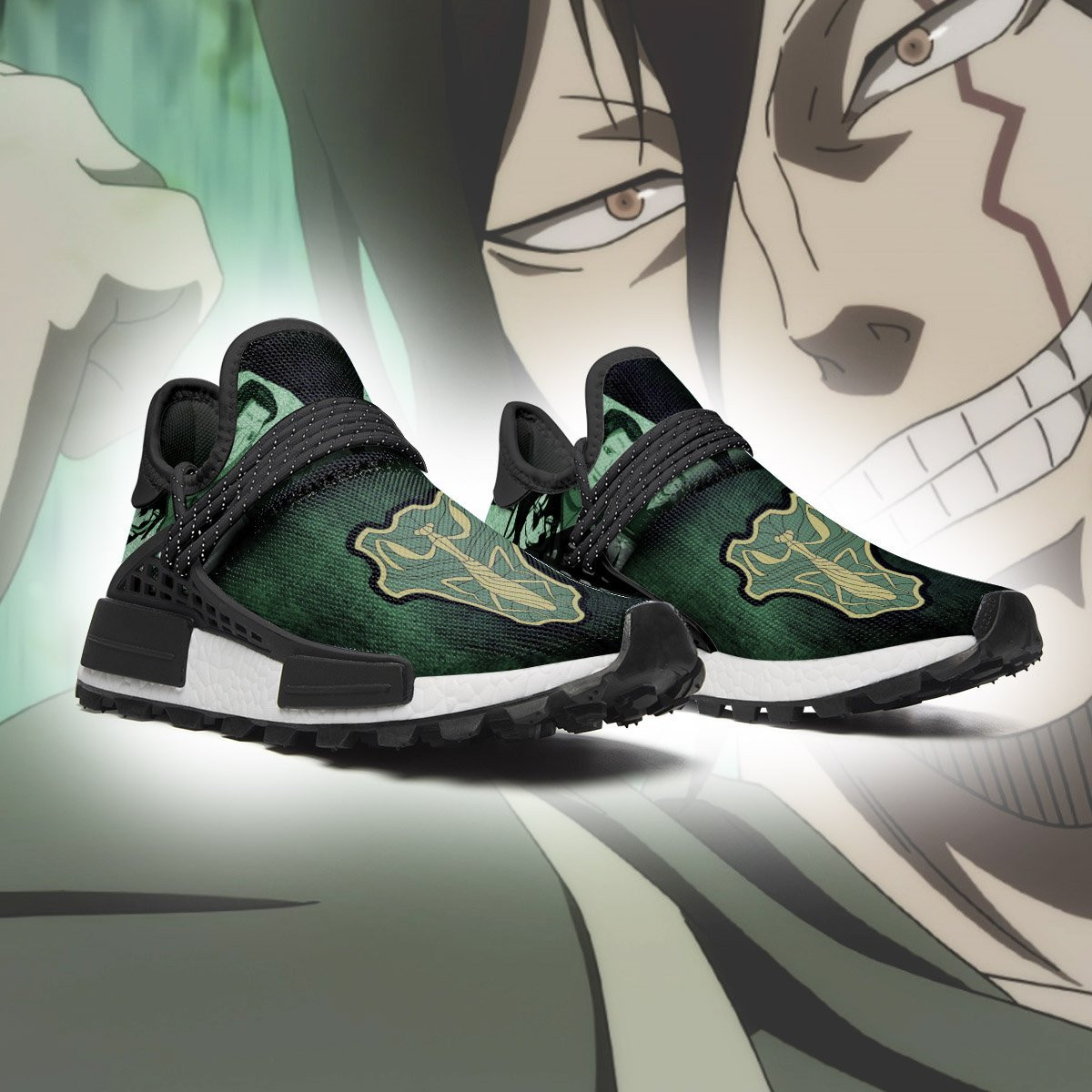 Green Mantis Shoes Magic Knight Black Clover Anime Sneakers, NMD Shoes