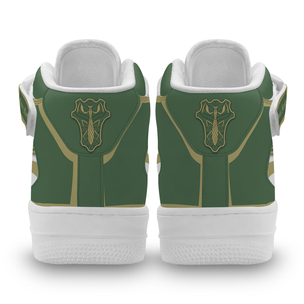 Green Mantis Sneakers Air Mid Black Clover Custom Anime Shoes